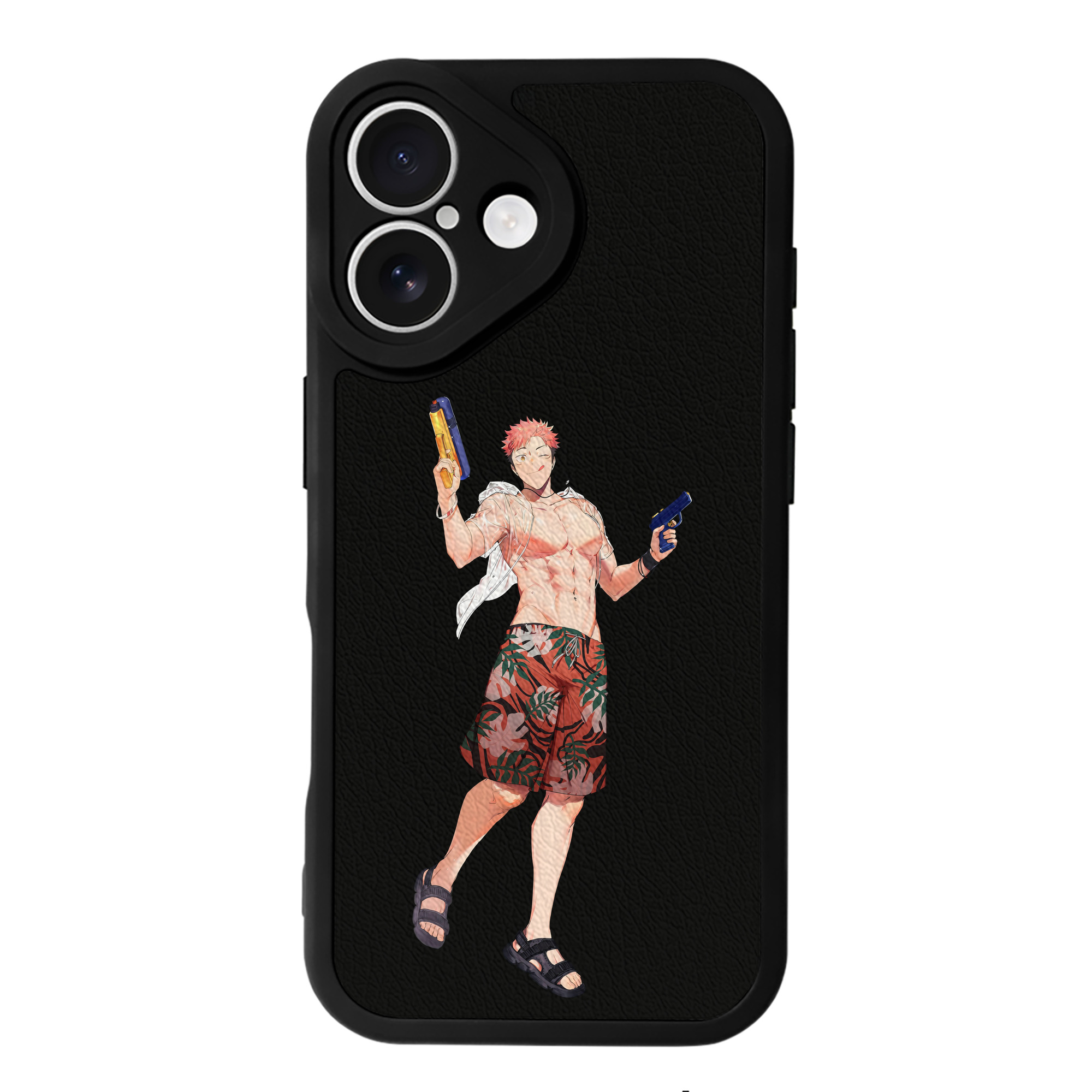 （画像用） 呪術廻戦 Jujutsu Kaisen 【iPhone 16シリーズ対応】シリコンスマホケース（レザー調） 材質：シリコン
